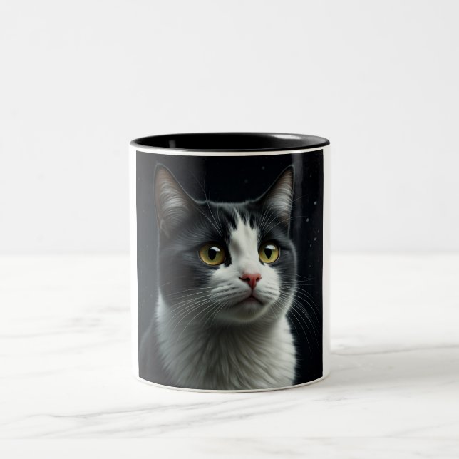 Starry-Mit Augen Serenity-Kaffee-Tasse Zweifarbige Tasse (Mittel)