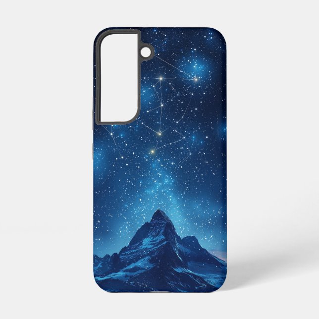 Starry Mountainscape Phone Case Samsung Galaxy Hülle (Rückseite)