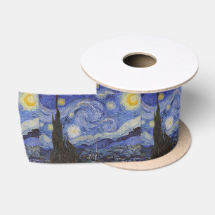 Starry Nacht durch van Gogh Gemälde Vincents Satinband