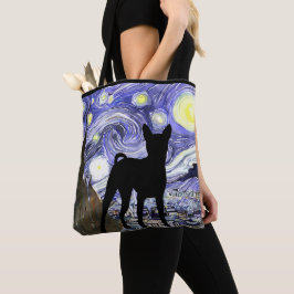 Starry Nacht Van Gogh mit Basenji Tasche