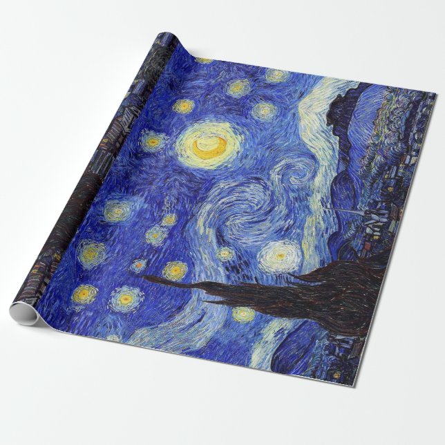 Starry Nachtinspirierte Van- Geschenkpapier (Ungerollt)