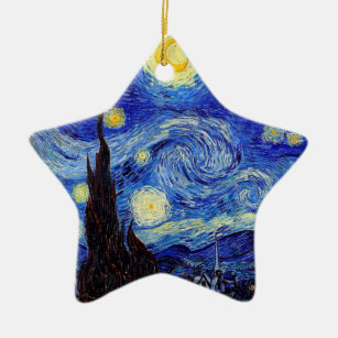 Starry Nachtinspirierte Van- Keramik Ornament