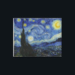 Starry Nigh von Van Gogh, Original Size Leinwanddruck<br><div class="desc">Die Starry Night ist ein Öl auf Leinwand des niederländischen postimpressionistischen Malers Vincent van Gogh. Es wurde im Juni 1889 erbaut und zeigt den Blick aus dem nach Osten gerichteten Fenster seines Asylzimmers in Saint-Rémy-de-Provence,  kurz vor Sonnenaufgang,  mit dem Zusatz eines idealisierten Dorfes.</div>