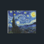 Starry Nigh von Van Gogh, Original Size Leinwanddruck<br><div class="desc">Die Starry Night ist ein Öl auf Leinwand des niederländischen postimpressionistischen Malers Vincent van Gogh. Es wurde im Juni 1889 erbaut und zeigt den Blick aus dem nach Osten gerichteten Fenster seines Asylzimmers in Saint-Rémy-de-Provence,  kurz vor Sonnenaufgang,  mit dem Zusatz eines idealisierten Dorfes.</div>