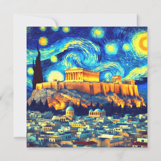 Starry Night Acropolis Athen Griechenland (Vorderseite)