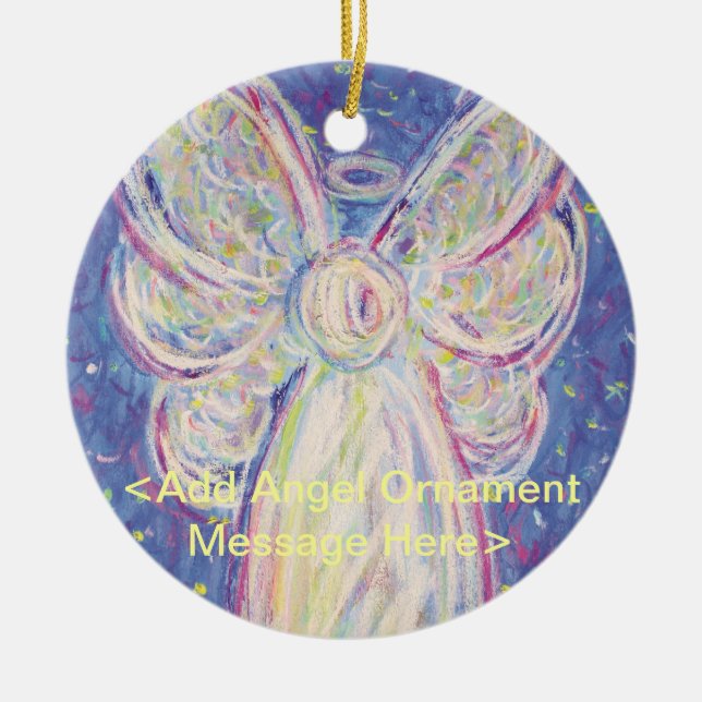 Starry Night Angel Holiday Custom Gift Ornamente (Vorne)