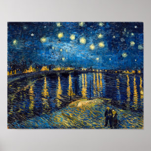 Starry Night auf der Rhone Van Gogh Poster