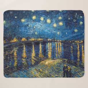 Starry Night auf der Rhone Van Gogh Sherpadecke