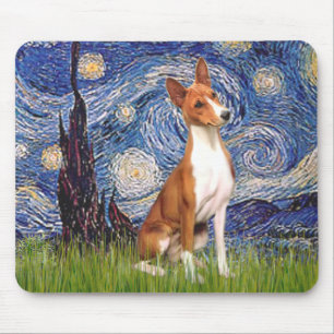 Starry Night - Basenji Mousepad