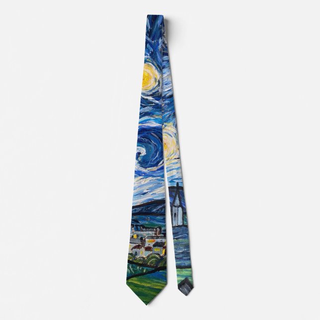 Starry Night Belmont Lancashire Krawatte (Vorderseite)