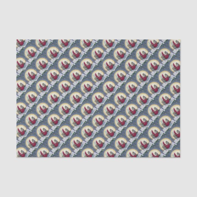 Starry Night Belsnickle Santa CHRISTMAS PAKETE Seidenpapier (Vorderseite)