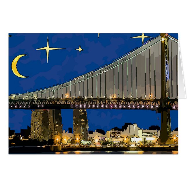 Starry Night Ben Franklin Bridge (Vorderseite (Horizontal))
