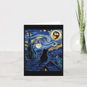 Starry Night Black Cat Comma La Kamala Harris 2 Karte