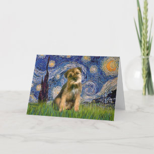 Starry Night - Border Terrier #1 Karte
