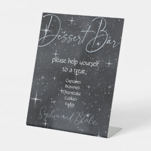 Starry Night Celestial Dessert Bar Pedestal Zeiche Sockelschild