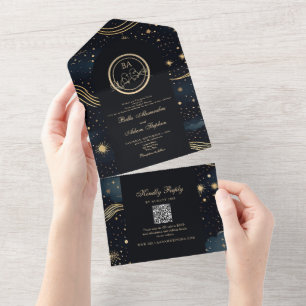 Starry Night Celestial Wedding All In One Einladung