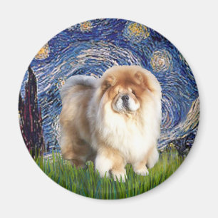 Starry Night - Chow Chow (Creme) Magnet