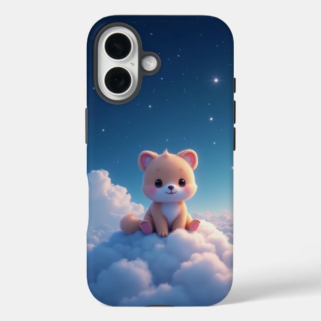 Starry Night Cloud Puppy iPhone Case (Rückseite)