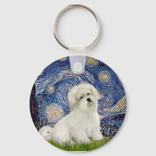 Starry Night - Coton de Tulear 7 Schlüsselanhänger