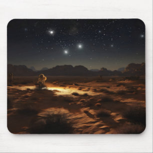 Starry Night Desert Mousepad