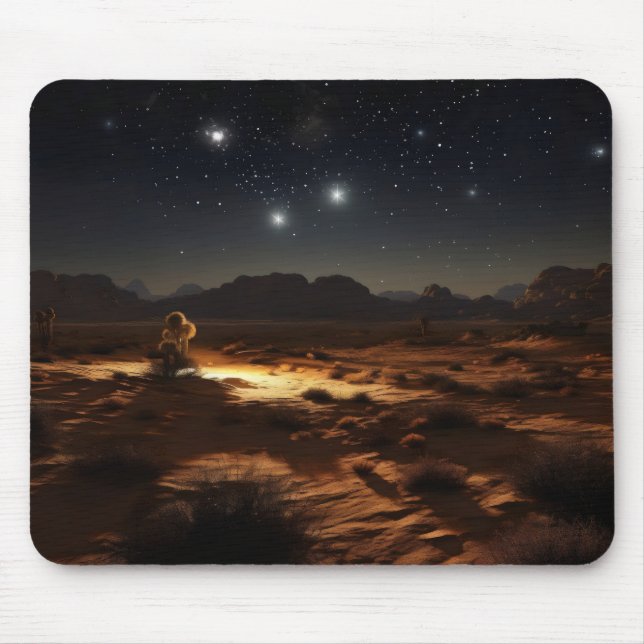 Starry Night Desert Mousepad (Vorne)