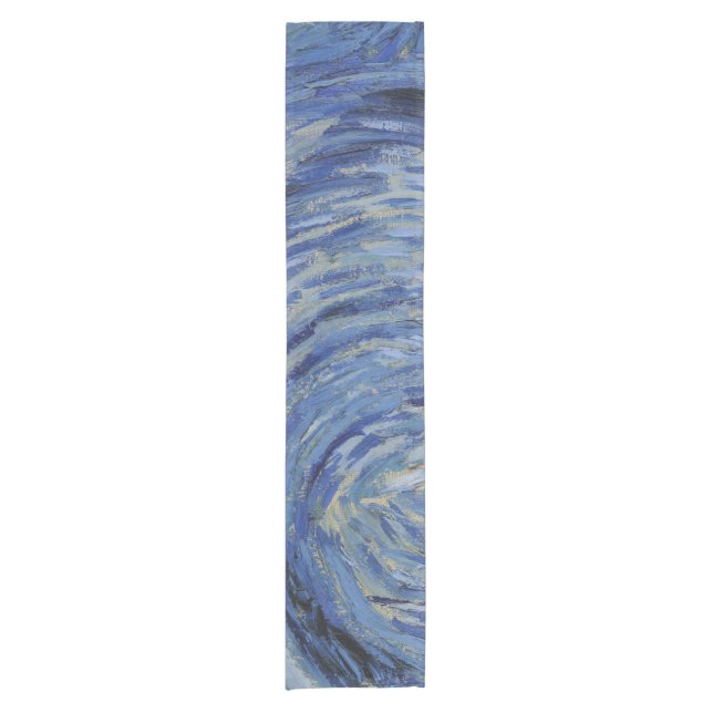 "Starry Night" Detail von Van Gogh Kurzer Tischläufer (Vorderseite)