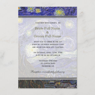 Starry Night, die berühmte Hochzeitseinladung zu g Einladung