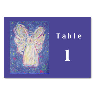 Starry Night Engel Custom Table Cards Tischnummer