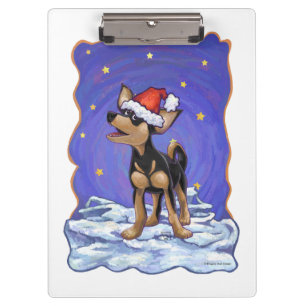 Starry Night Festive Chihuahua Klemmbrett