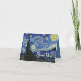 Starry Night Fine Art Vielen Dank Note Card Dankeskarte