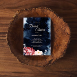 Starry Night Floral Bridal Dusche Einladung