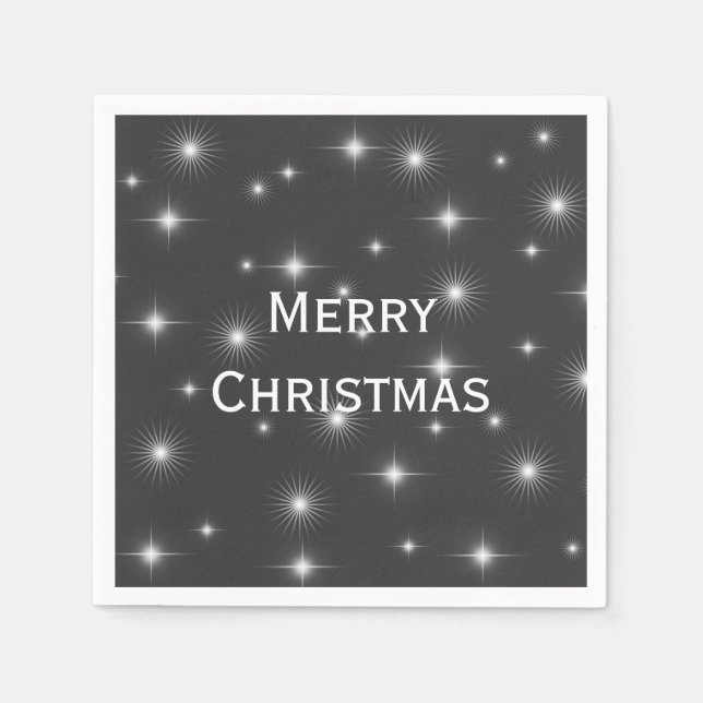 Starry Night Frohe Weihnachten Serviette (Vorderseite)