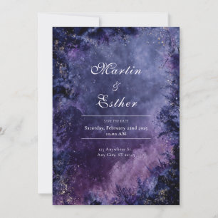 Starry Night Galaxy Faire-part de mariage
