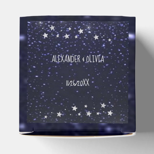 Starry Night Gastgeschenk Hochzeit Box Geschenkschachtel (Oben)