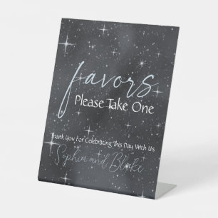 Starry Night Gastgeschenke Hochzeiten Pedestal-Zei Sockelschild