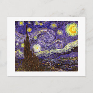 Starry Night Gemälde des Künstlers Vincent Van Gog Postkarte