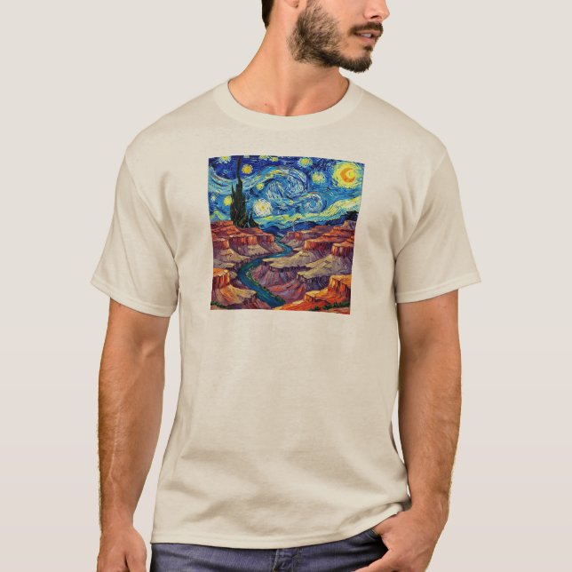 Starry Night Grand Canyon Arizona T-Shirt (Vorderseite)