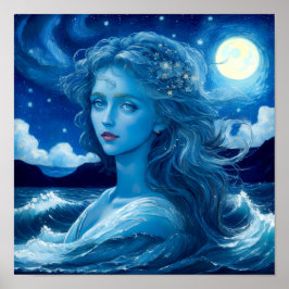 Starry Night 🌌 - Griechisch Goddess Fantasy Poste Poster