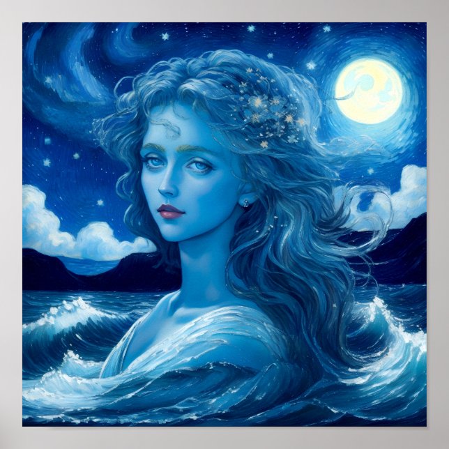 Starry Night 🌌 - Griechisch Goddess Fantasy Poste Poster (Vorne)