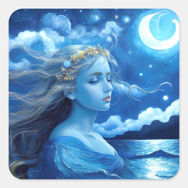Starry Night 🌌 - Griechisch Goddess Magic Sticker (Vorderseite)