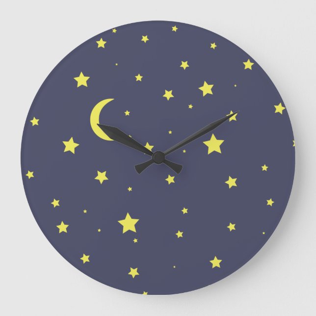Starry Night Große Wanduhr (Vorderseite)
