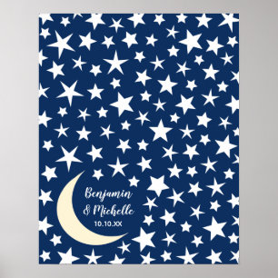 Starry Night Guest Book Poster - 100 Plätze