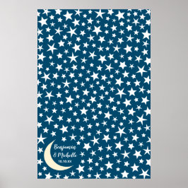 Starry Night Guest Book Poster - 250 Spaces