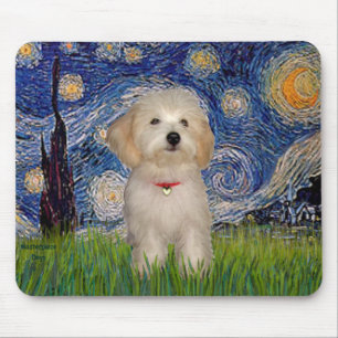 Starry Night - Havanese Puppy Mousepad
