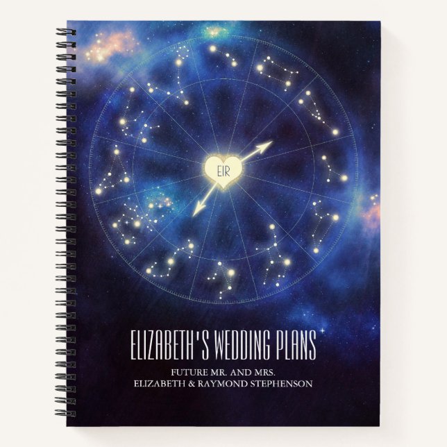 Starry Night | Hochzeitspläne für Konstellationen Notizbuch (Vorderseite)