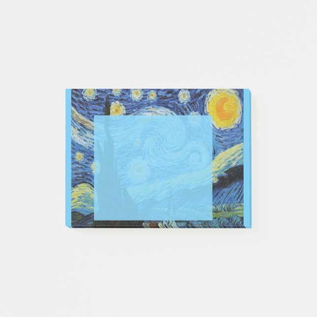 Starry Night in Blue Post-it Post-it Klebezettel (Vorderseite)
