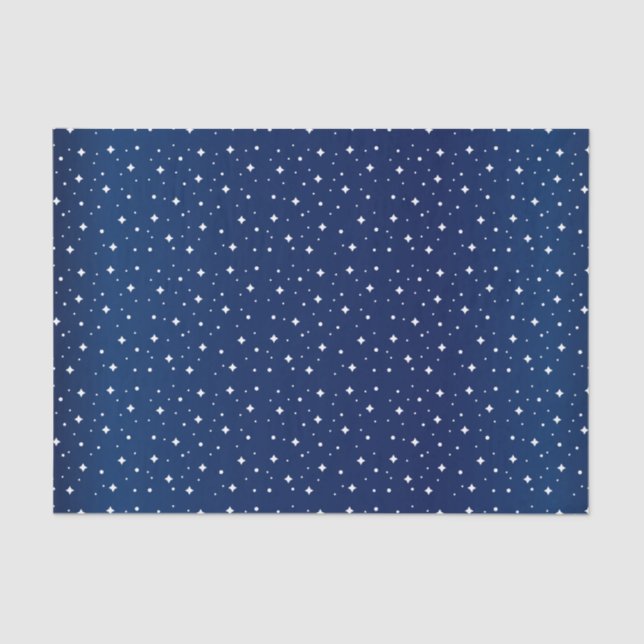 Starry Night in Gradient Navy Blue Seidenpapier (Vorderseite)