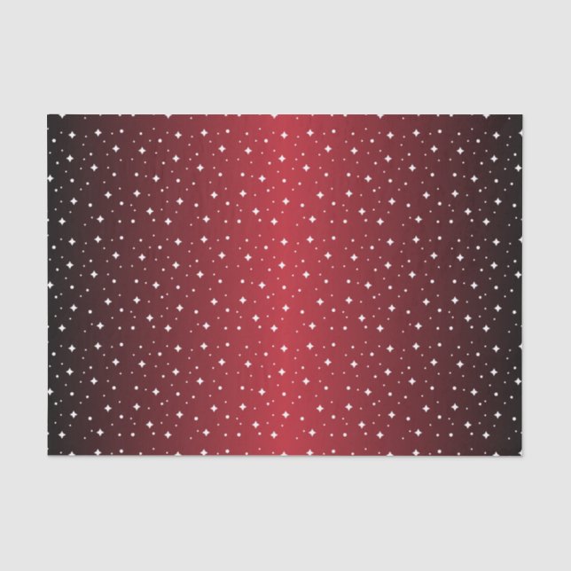 Starry Night in Shiny Dark Red Seidenpapier (Vorderseite)