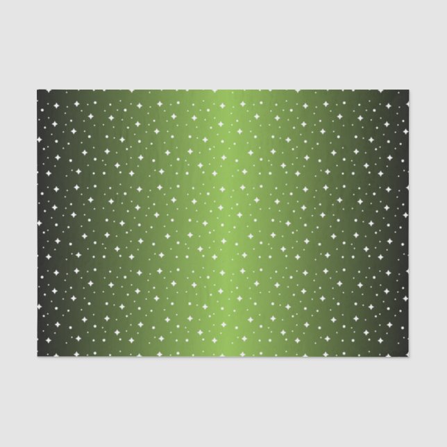 Starry Night in Shiny Lime Green Seidenpapier (Vorderseite)
