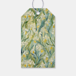 Starry Night inspiriert Blumenfarbe Texturierte Ar Geschenkanhänger